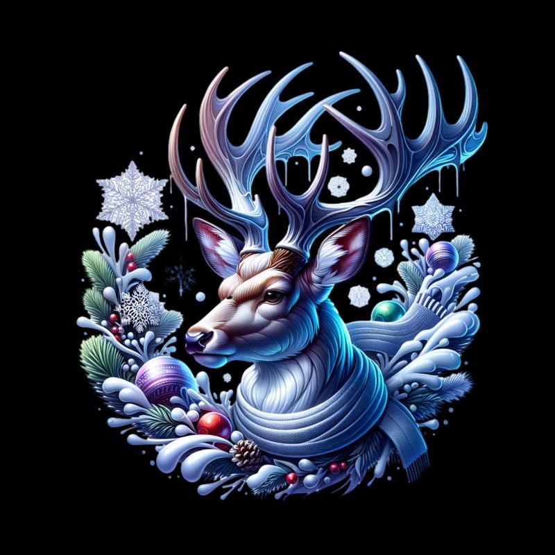 Winterlicher Hirsch Winter