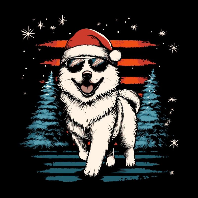 Cool Samoyède de Noël