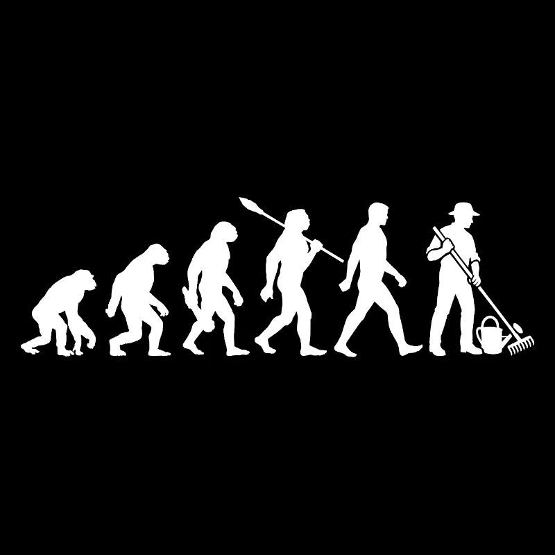 Evolution - Gärtner - Garten - Gartenarbeit