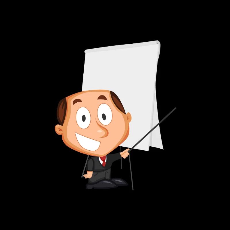 Lecturer uses flipchart, gift idea