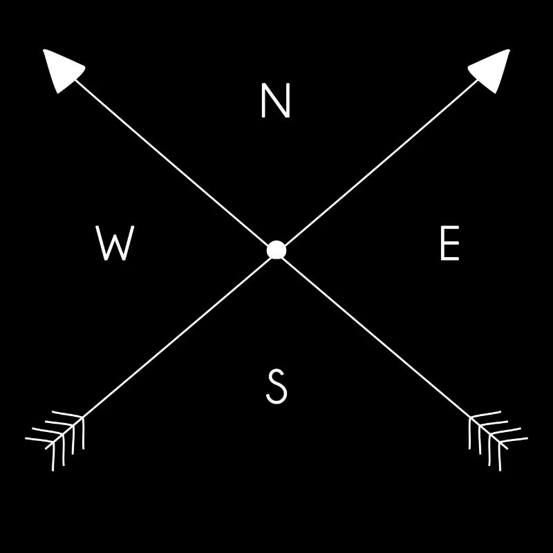 Compas flèche cadeau Hipster