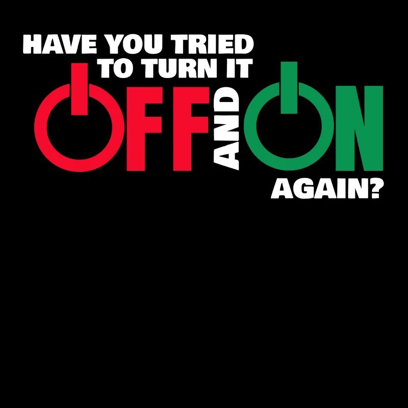 Off and On again an und aus Geschenk Informatiker