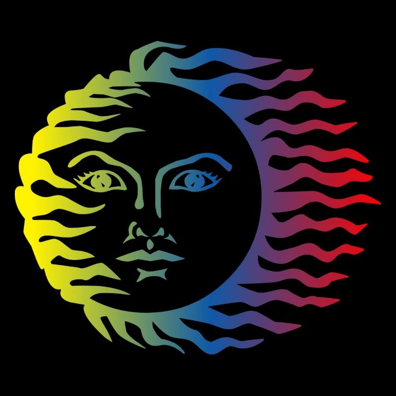 Sun symbol colorful