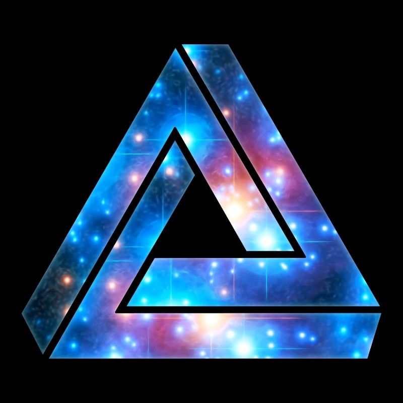 Penrose Tribar, triangle, universe, Galaxy,