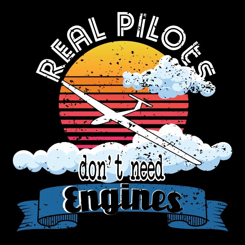 Real pilots soaring gift gliding