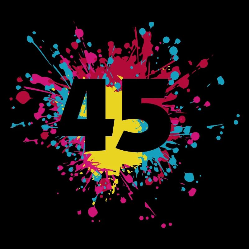 Numéro 45e éclaboussure de couleur