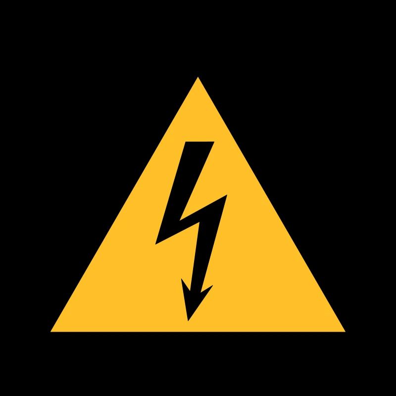 Gefahrensymbol - Hochspannung (2-farbig)