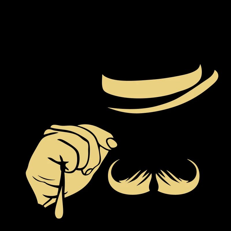 smiley hat monocle mustache melon