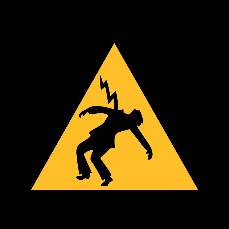 electrician lightning strike signs danger