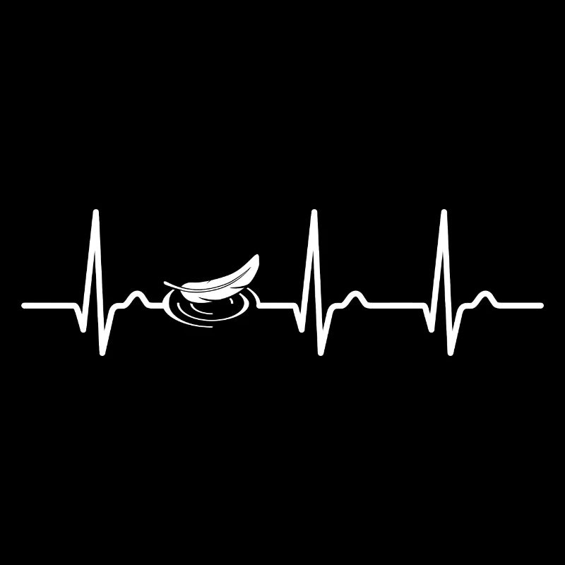 Courbe ECG - courbe cardiaque - source - eau - silence