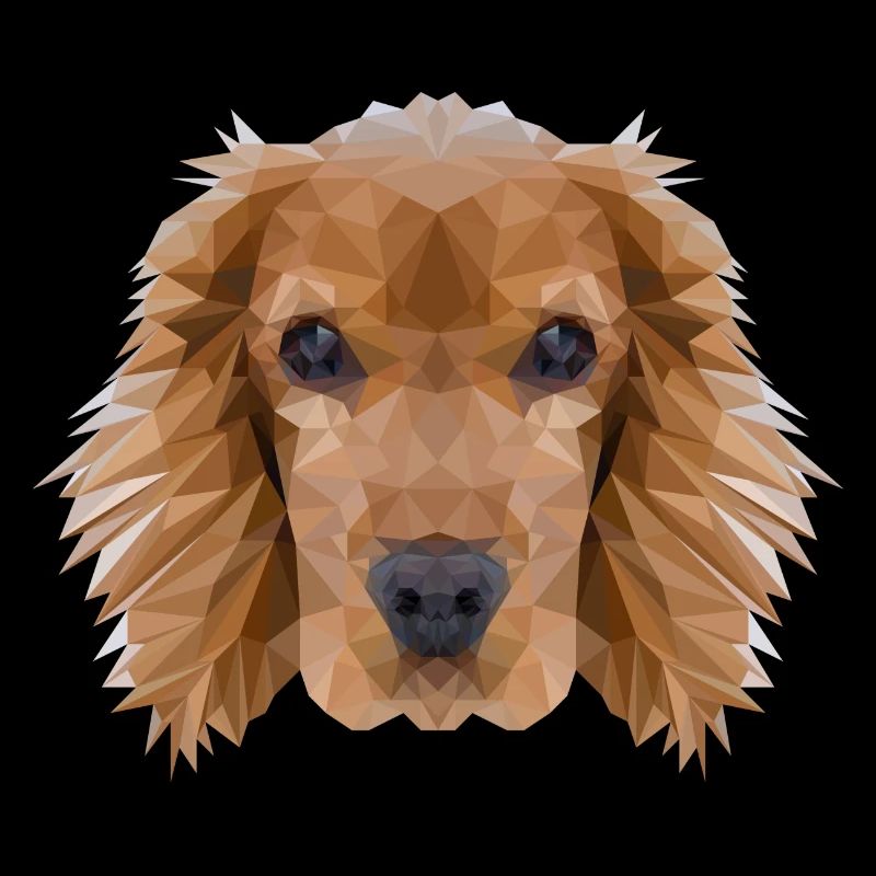 Cocker Spaniel Dog Polygon Design