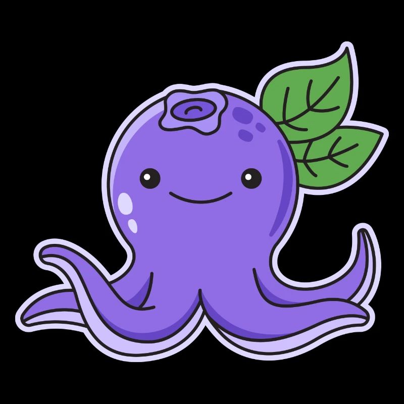 Conception de bleuet pieuvre pour les amateurs de kraken