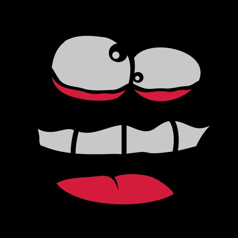 Squinting Crazy Face