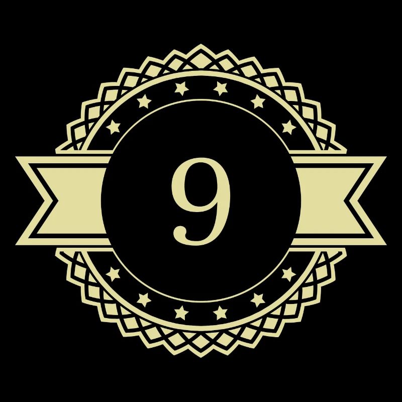 9 Number Emblem