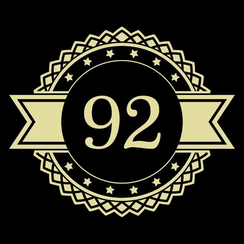 92 Number Emblem