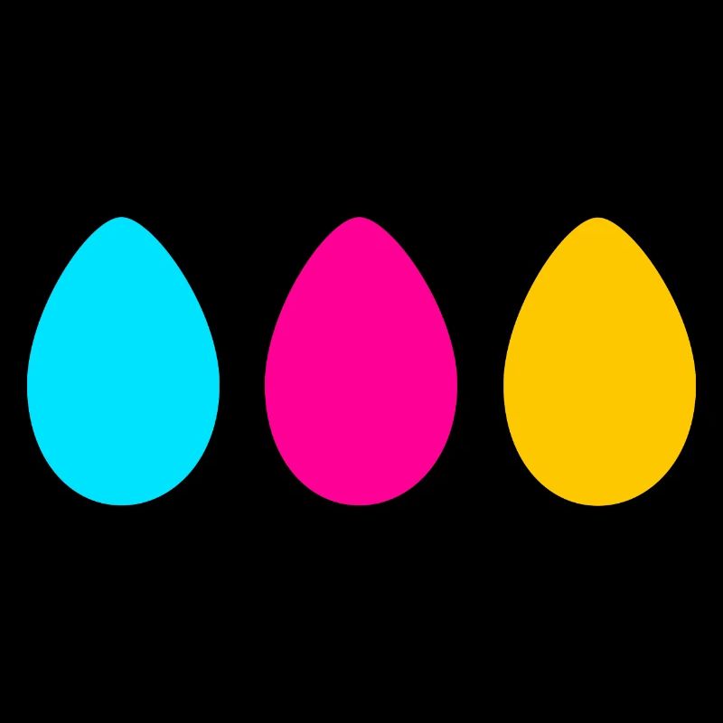 Three Easter eggs