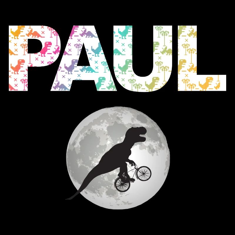 PAUL - Beautiful boy name with dinosaur
