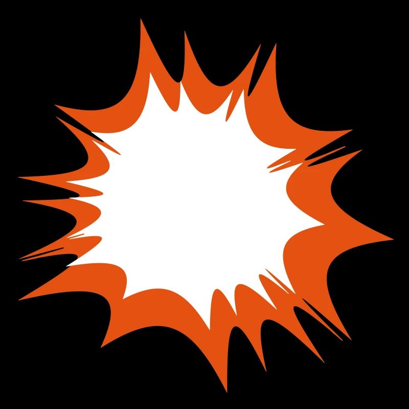 Comic speech bubble explosion