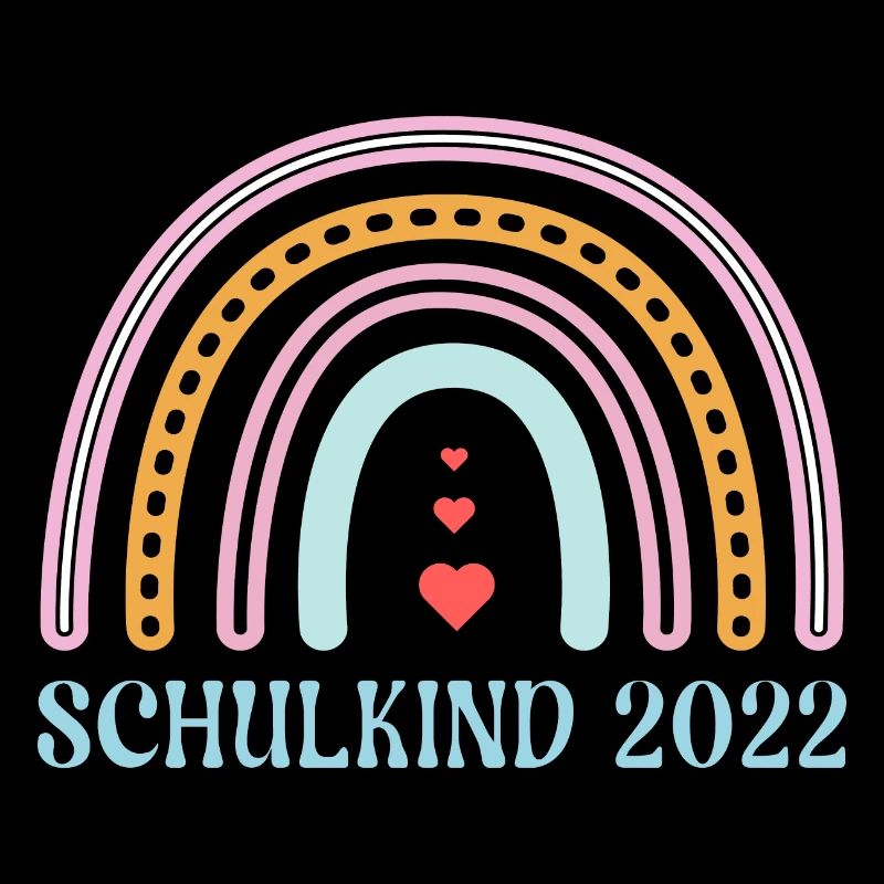 Schulkind 2022 Schulanfang Regenbogen Einschulung