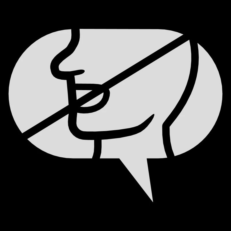 Forbidden Communicate Icon Speech Bubble