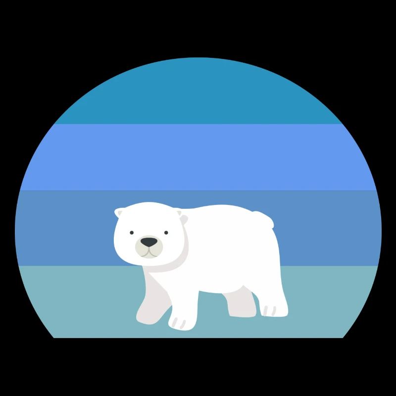 Arktis Tier Retro Eisbär