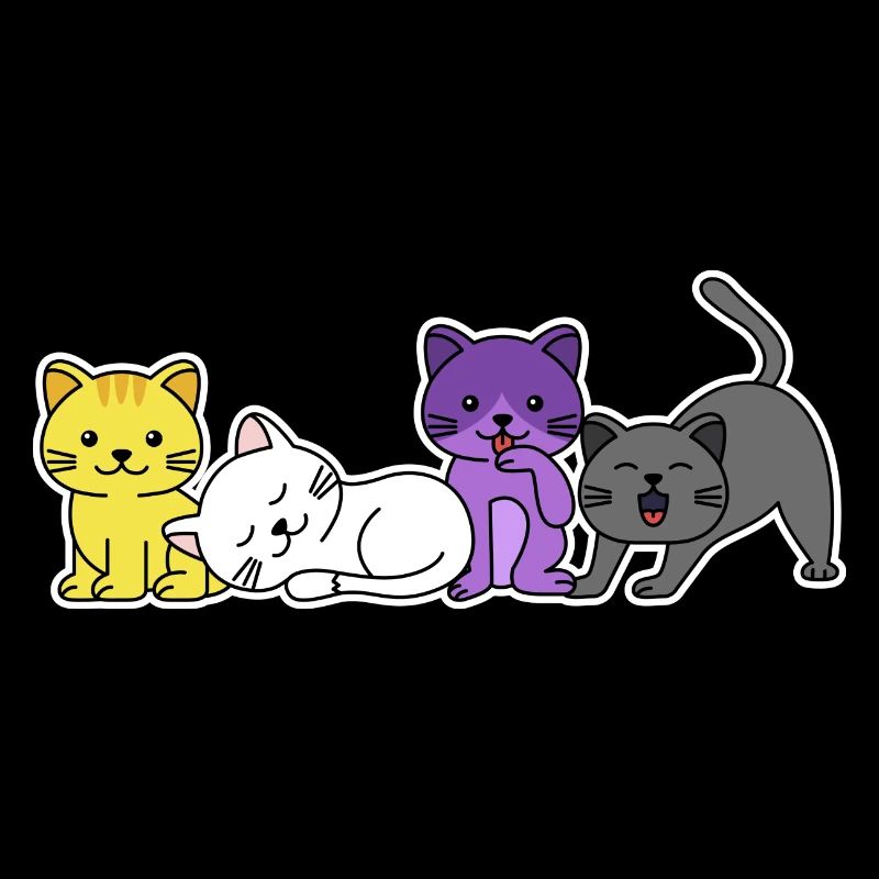 Non-binary flag cat design for proud Enbys