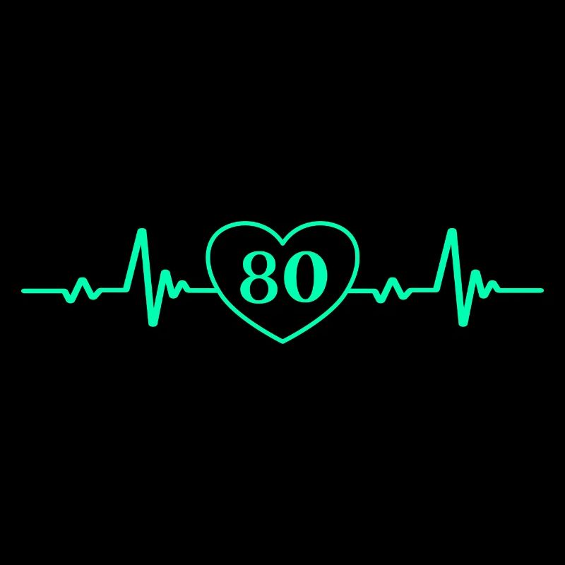 80th Birthday Heart 80