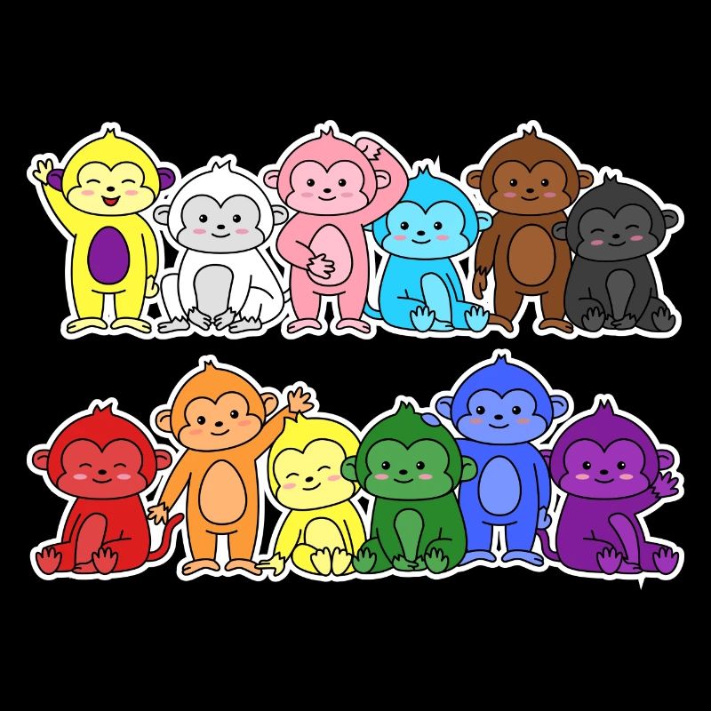 Pride Progress Flag Monkey for Equality