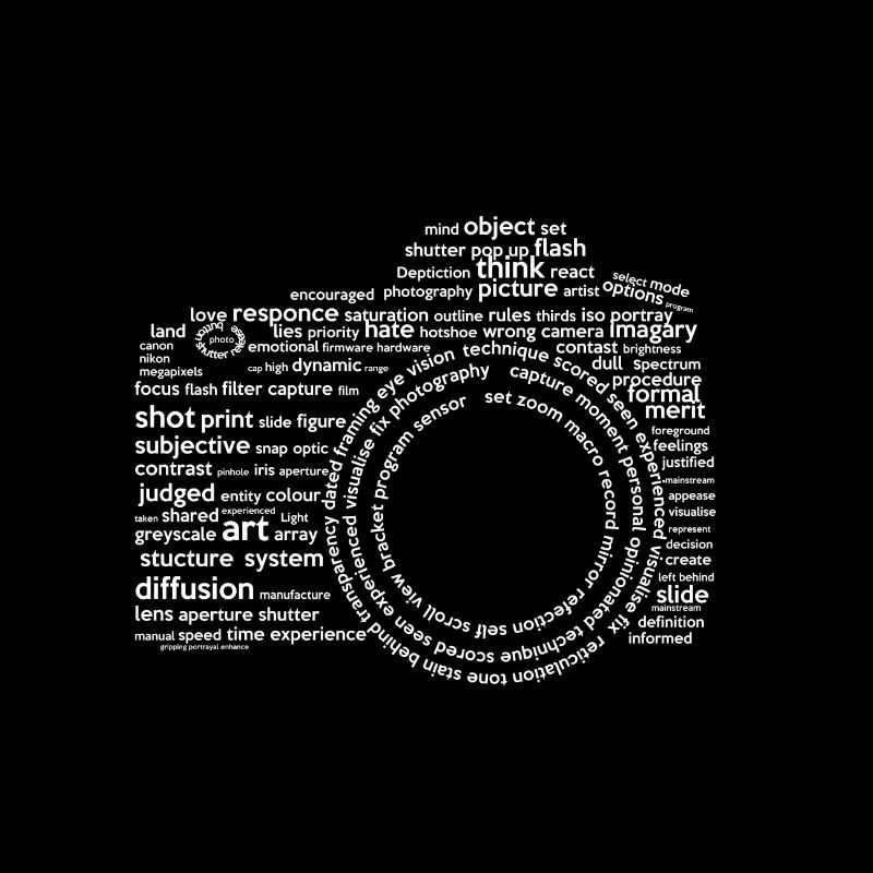 Camera Typography White