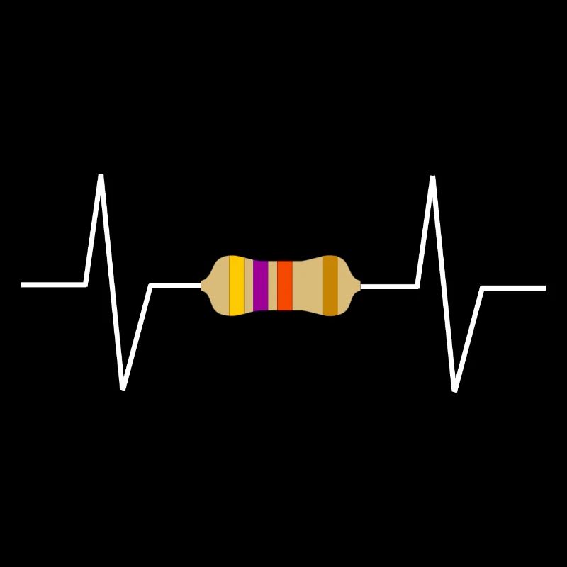 Resistor Heartbeat EKG Electrical Engineer T-Shirt