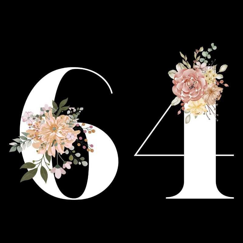 64e anniversaire fleuris (Cadeau de 64 ans)