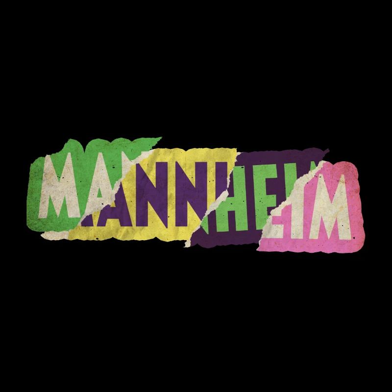 Mannheim Germany City Font Punk Retro