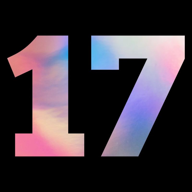 Bunte Zahl 17