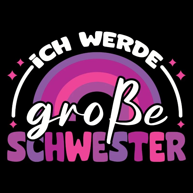 ich werde große schwester lila regenbogen