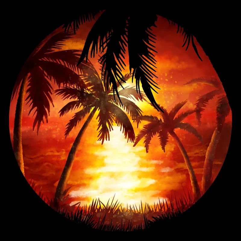 Coucher de soleil sur Palm Beach