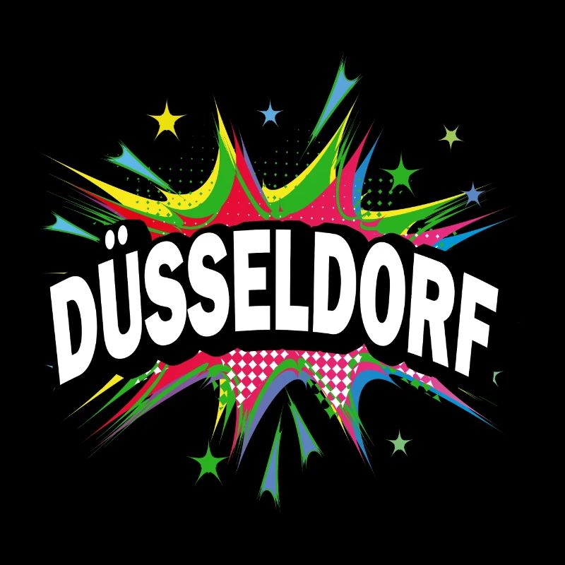 Dusseldorf Germany City Pop Art Comic Art
