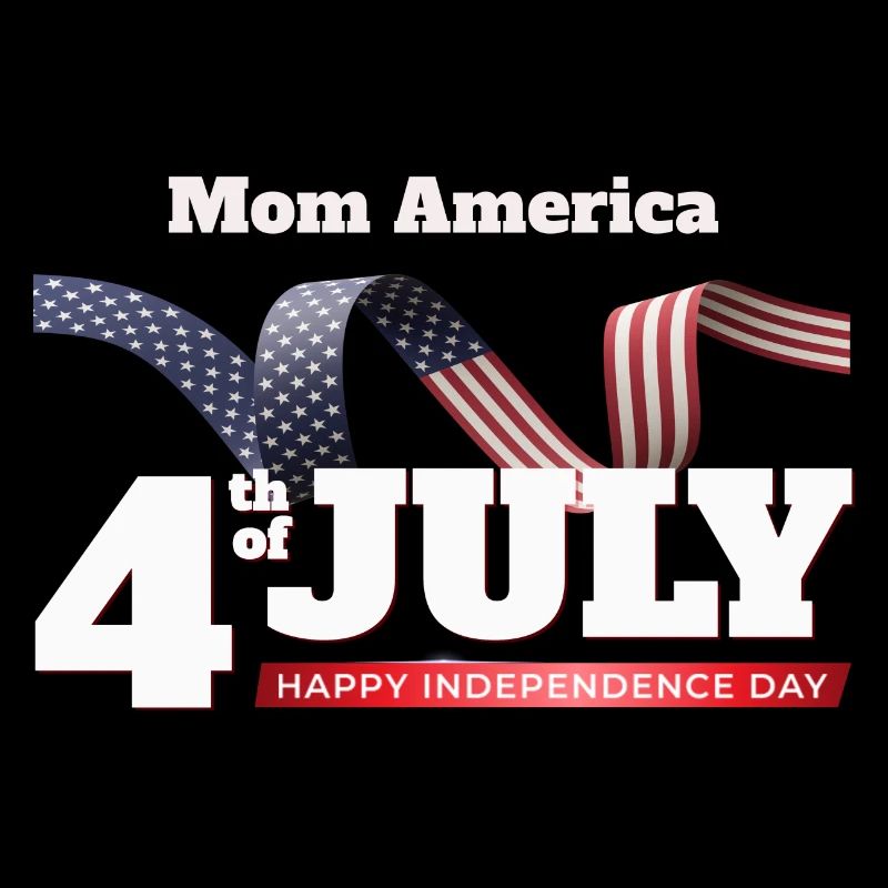4. Juli Flaggendesign Mom Amerika