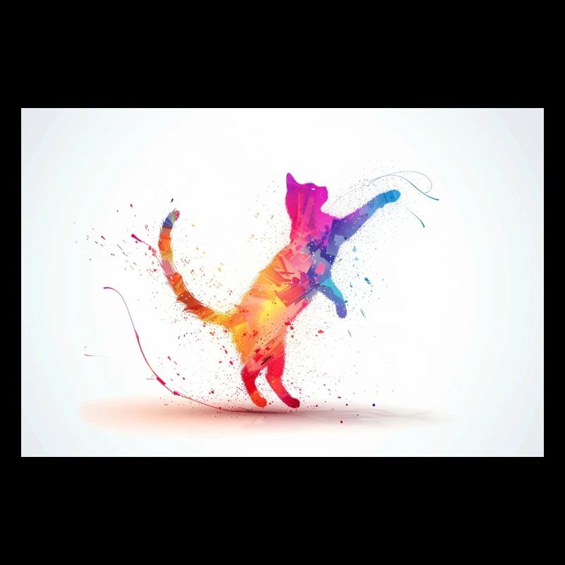 Chat multicolore