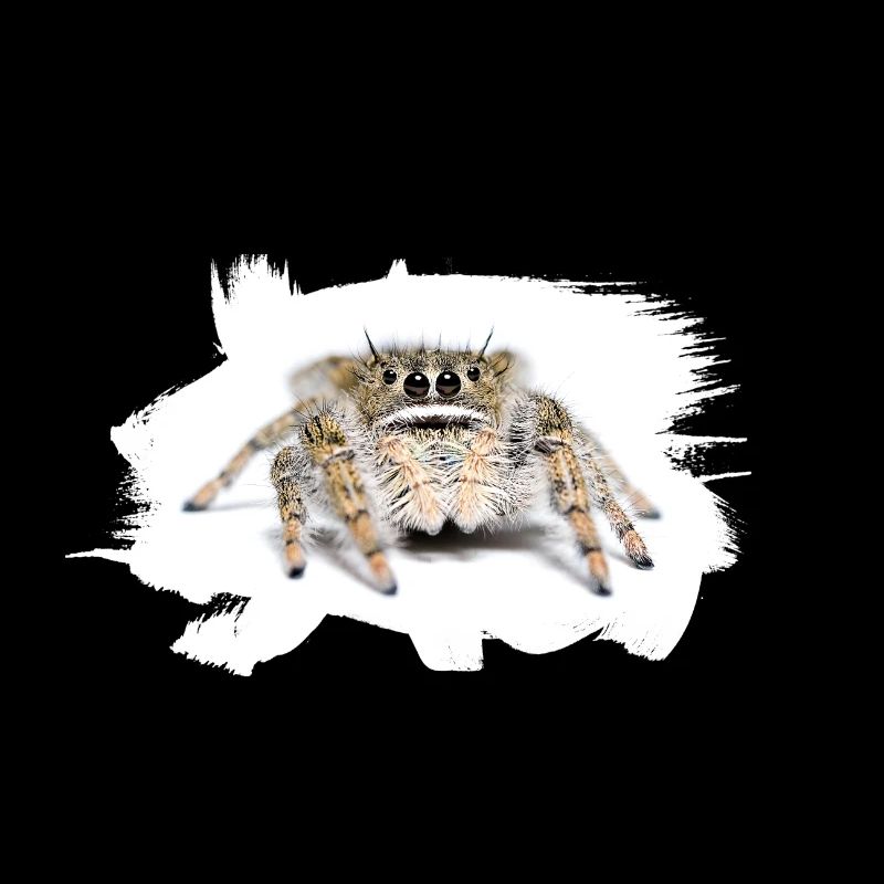 Phidippus texanus jumping spider, spring spinne.