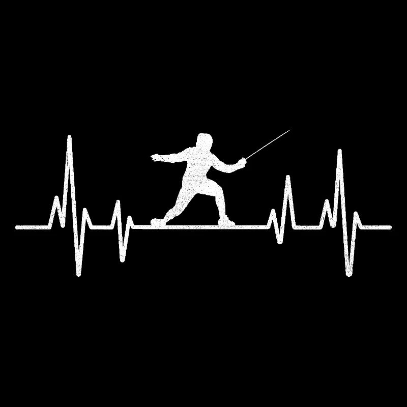 Battement de cœur Escrime Épée Épée Escrimeur Athlète