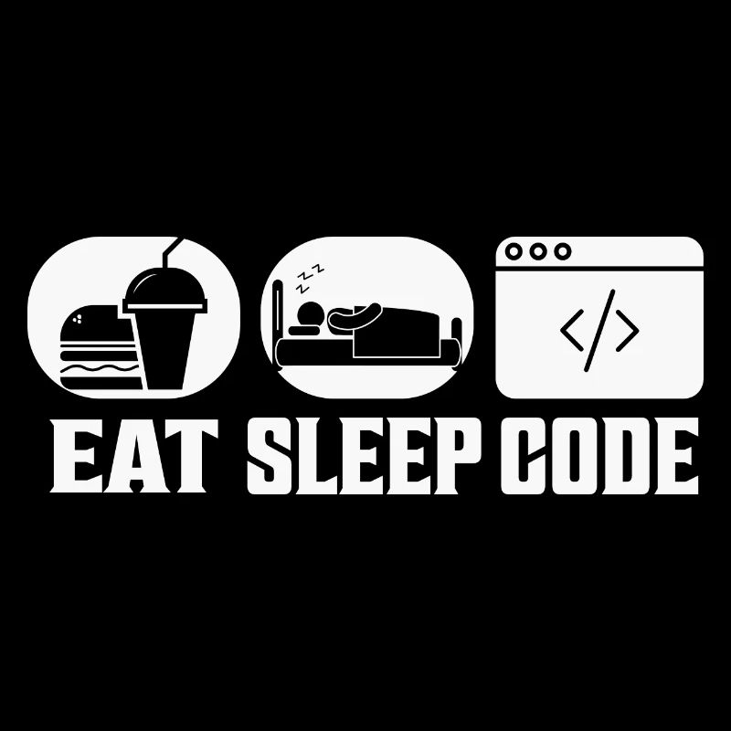 Codage logiciel Eat Sleep Code