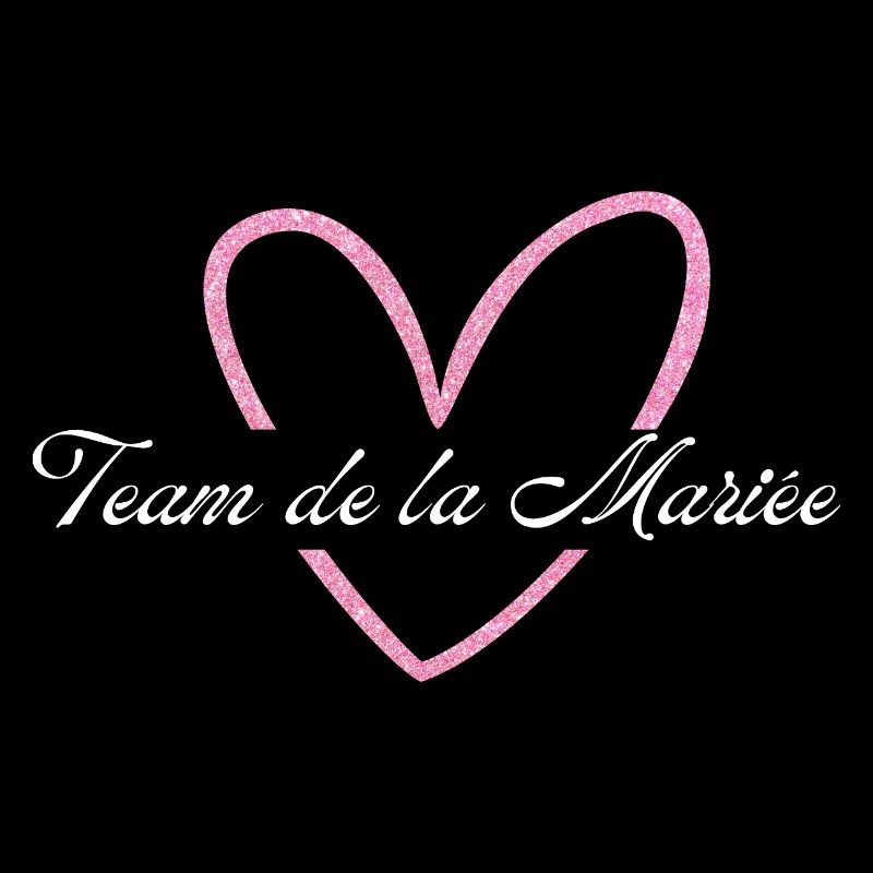 Das Brautteam Pink Herz Glitzer