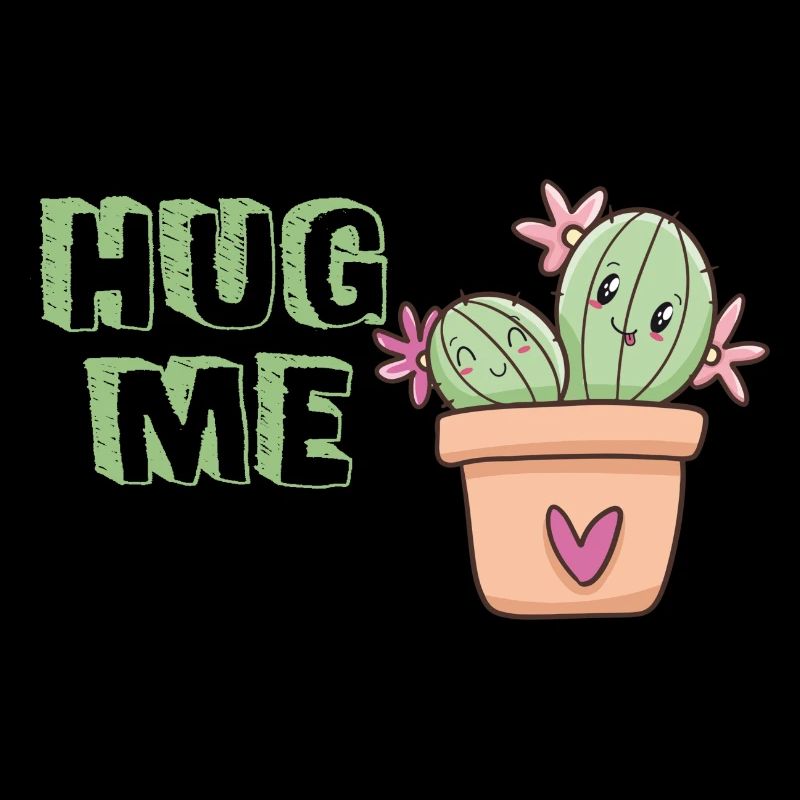 Hug me cactus hug cute