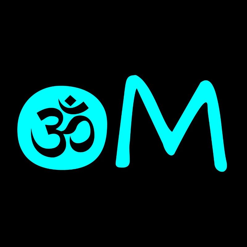 Om Chakra blau