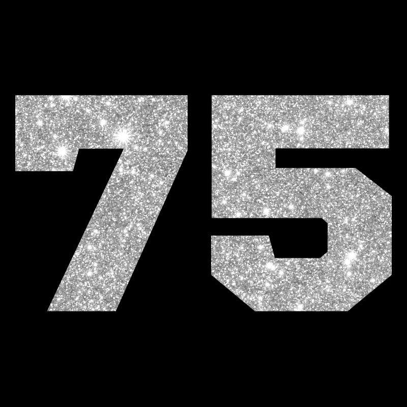 75 Silver Glitter - 75th Anniversary