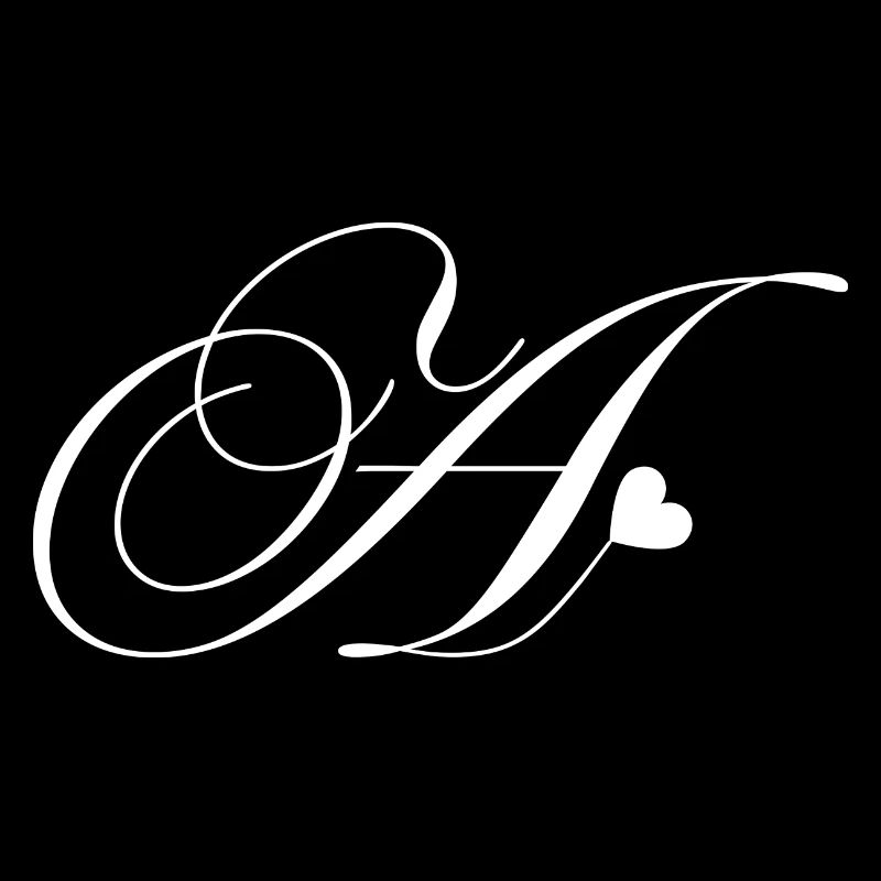 Lettre a calligraphie cœur