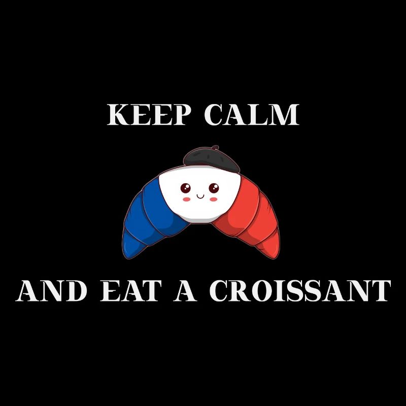 Keep calm and eat a croissant Geschenkidee