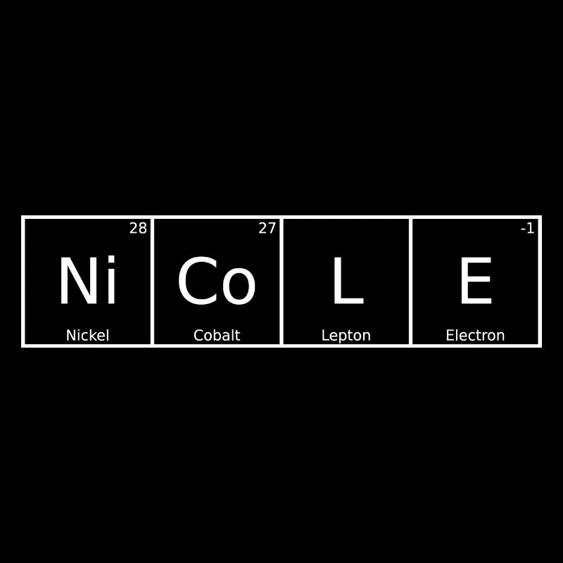 Nicole Nom Prénom Chimie Tableau périodique Éléments