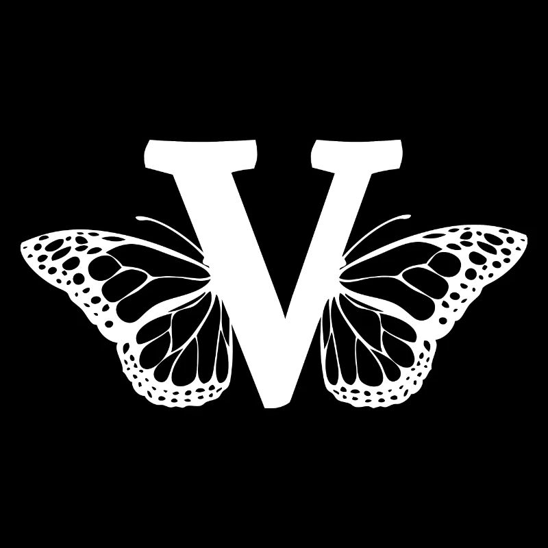 letter V butterfly