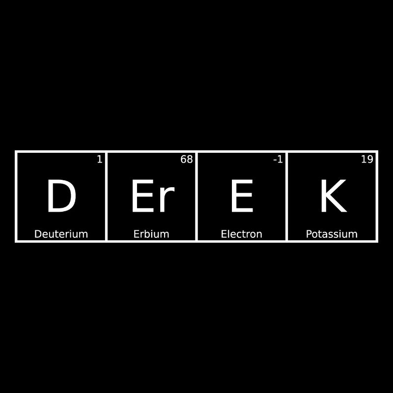 Derek Nom Prénom Chimie Tableau périodique Éléments